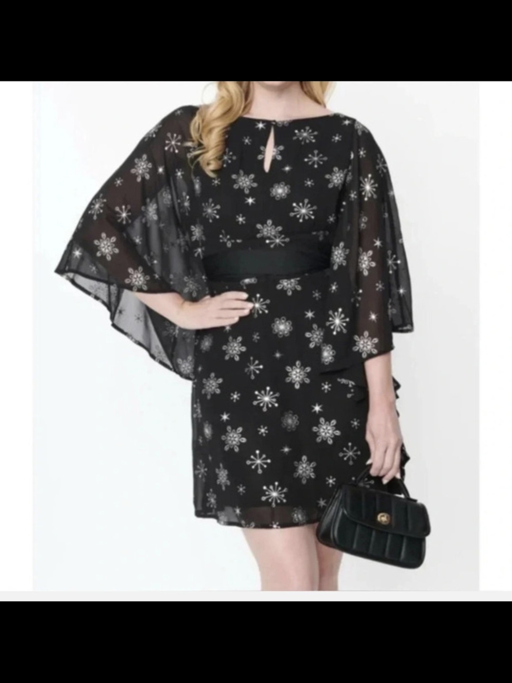 NWT Unique Vintage X Smak Parlour Collection Snowflake Batwing Dress